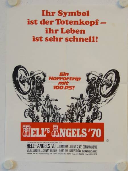 Hells Angels 70 originales deutsches A2-Filmplakat